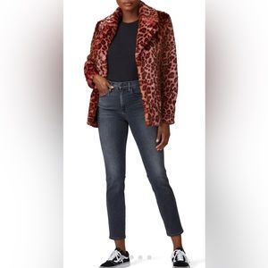 Unreal Fur Faux Dark Pink Urban Tiger Teddy Coat Jacket Mob Wife Aesthetic Furry